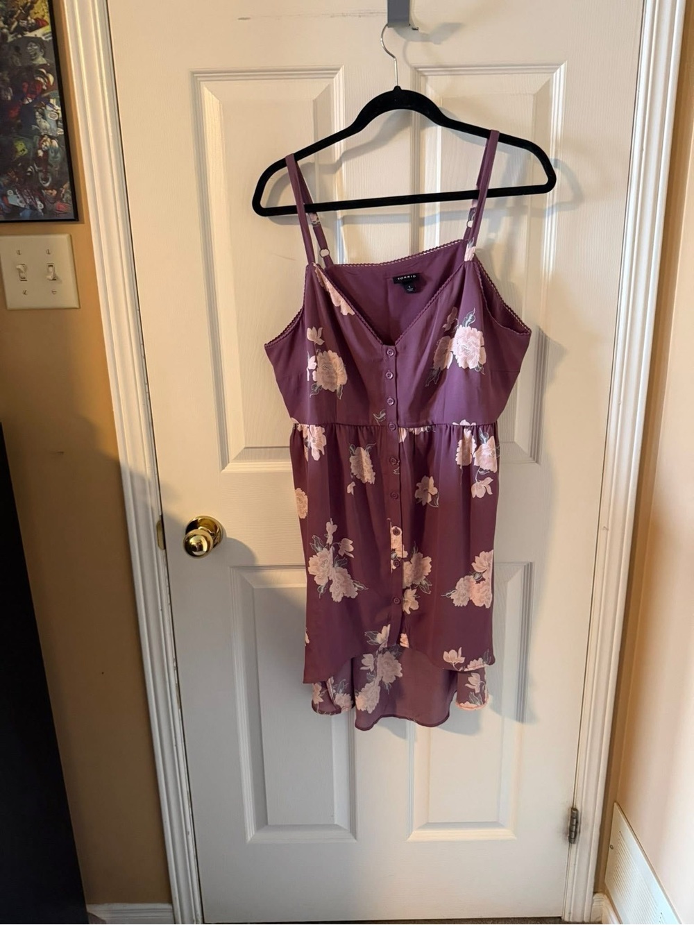 TORRID PURPLE FLORAL HI LOW TANK
